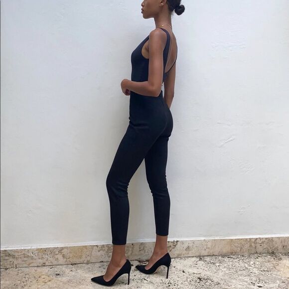 NEW Babaton Black Faux Suede Mace High Waist Leggings Size 00 - Picture 4 of 7